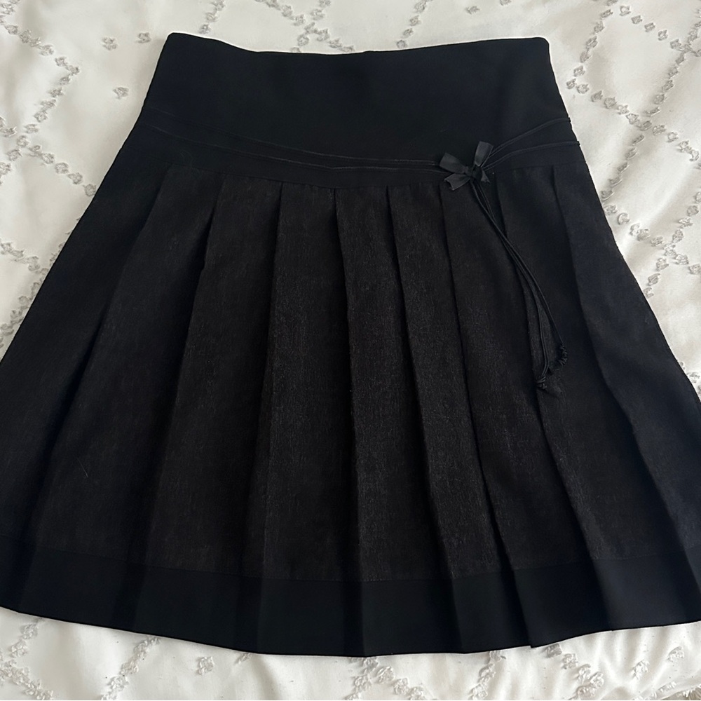 Black Pleated Womens Skirt